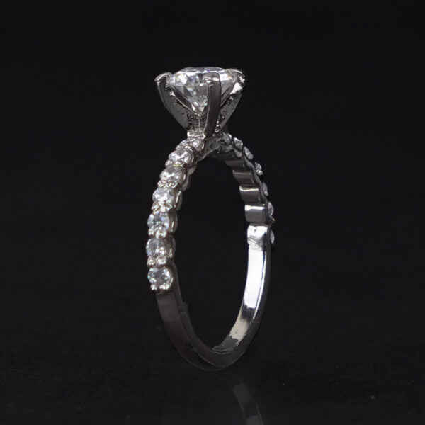Moissanite Silver Ring for Girl - Image 2
