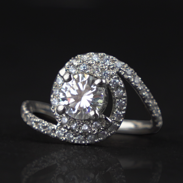 925 Silver Moissanite Eternity Ring