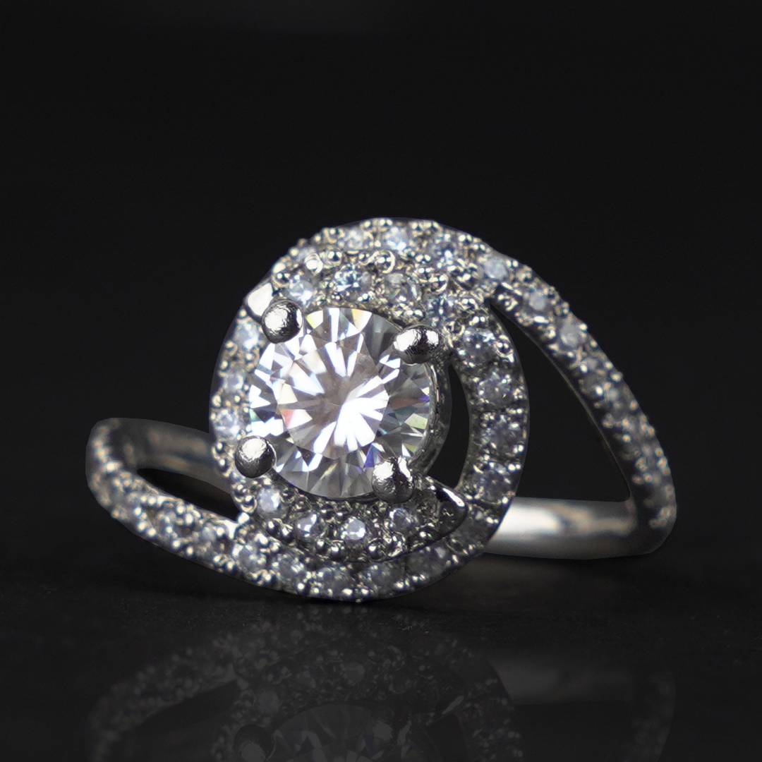 925 Silver Moissanite Eternity Ring