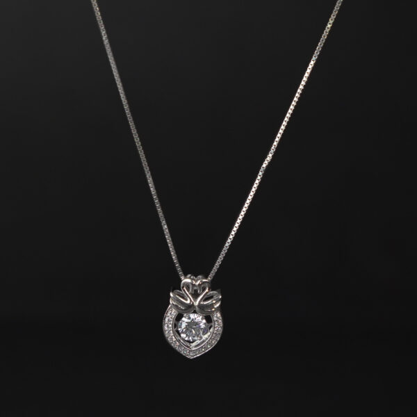 Silver 925 Swan Pendant with 1 Carat Cubic Zircon - Image 2