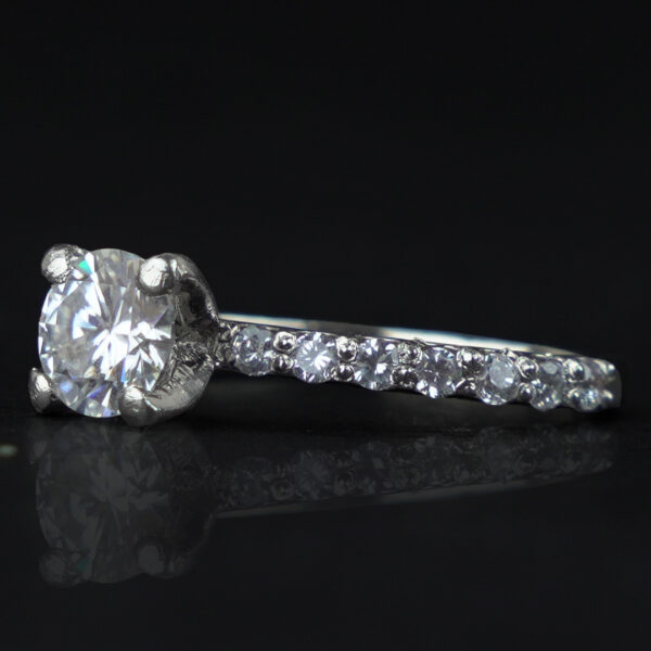 Moissanite Silver Ring for Girl
