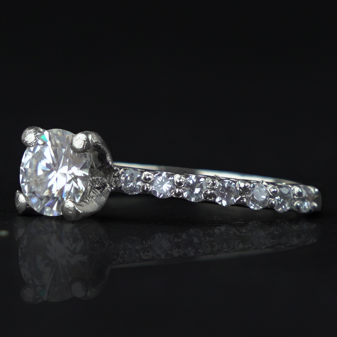 Moissanite Silver Ring for Girl