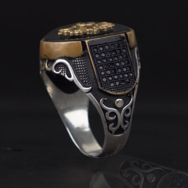 Italian Design Sterling Silver Men's Ring - Image 2