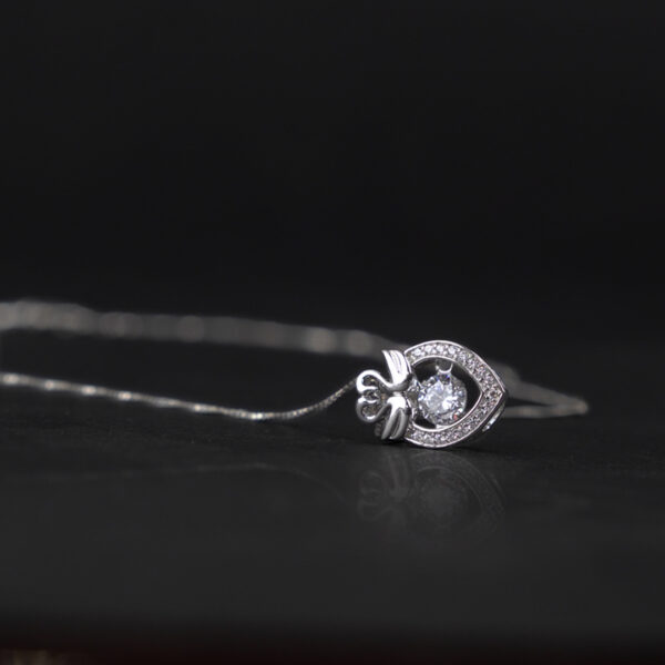 Silver 925 Swan Pendant with 1 Carat Cubic Zircon
