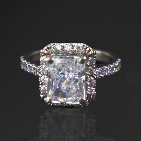 Moissanite Ice Crystal Silver Ring - Image 3