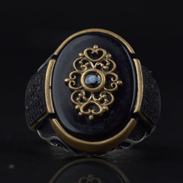 Italian Design Sterling Silver Men's Ring - Image 3